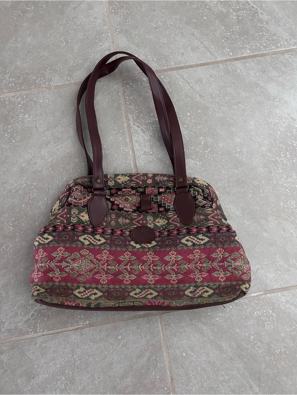 Vintage Pacific Connections Tapestry Handbag Kilim Carpet Bag